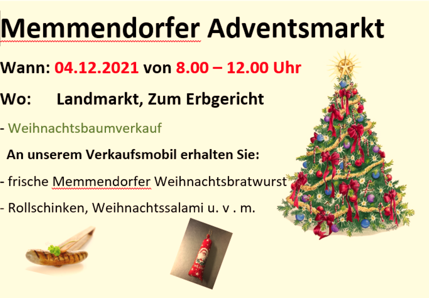 Kleiner Adventsmarkt in Memmendorf Kleiner Adventsmarkt in Memmendorf