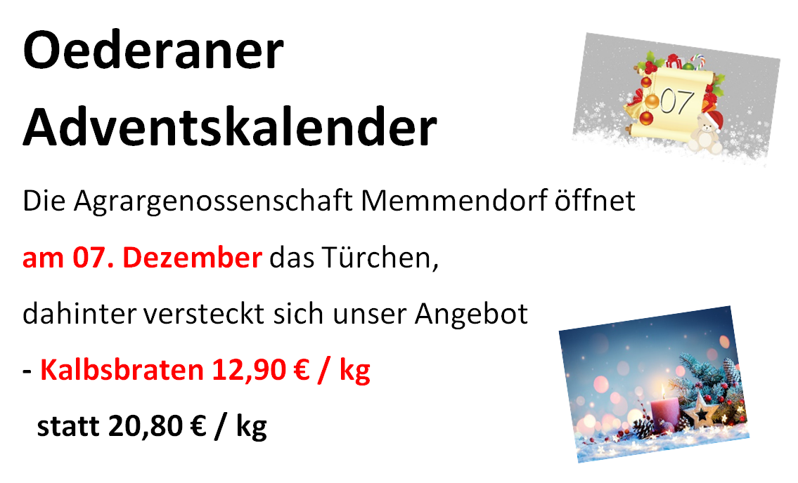 Oederaner Adventskalender Oederaner Adventskalender
