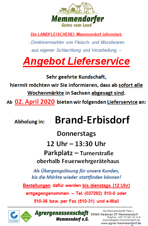 Angebot Lieferservice Brand-Erbisdorf Angebot Lieferservice Brand-Erbisdorf