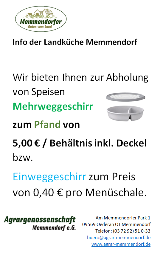 Mehrweggeschirr Mehrweggeschirr