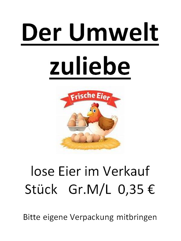 Verkauf loser Eier