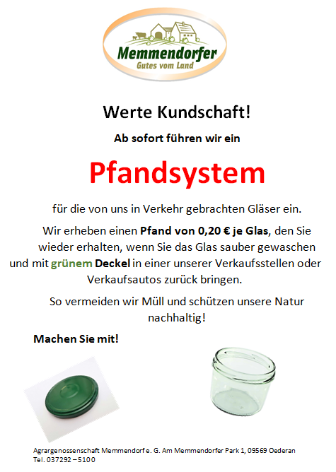 Pfandsystem Gläser